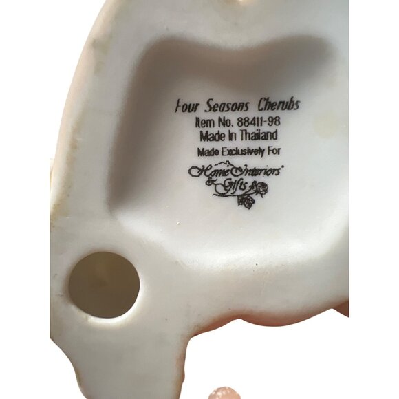 Set Of 3 Ceramic Cherubs Angels Heavenly Cherubs & Home Interiors Four Seasons - Picture 7 of 11